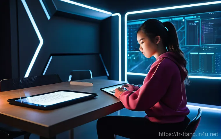 탕탕특공대 이벤트 참여 방법 - **Prompt:** A focused young woman, in her early twenties, is seated comfortably in a modern, well-li...